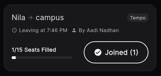 Joined Seat